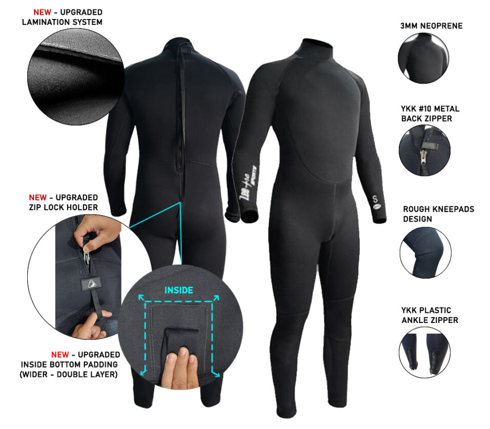 Long Wetsuit Zeepro Sport 3mm - Bali Dive Shop